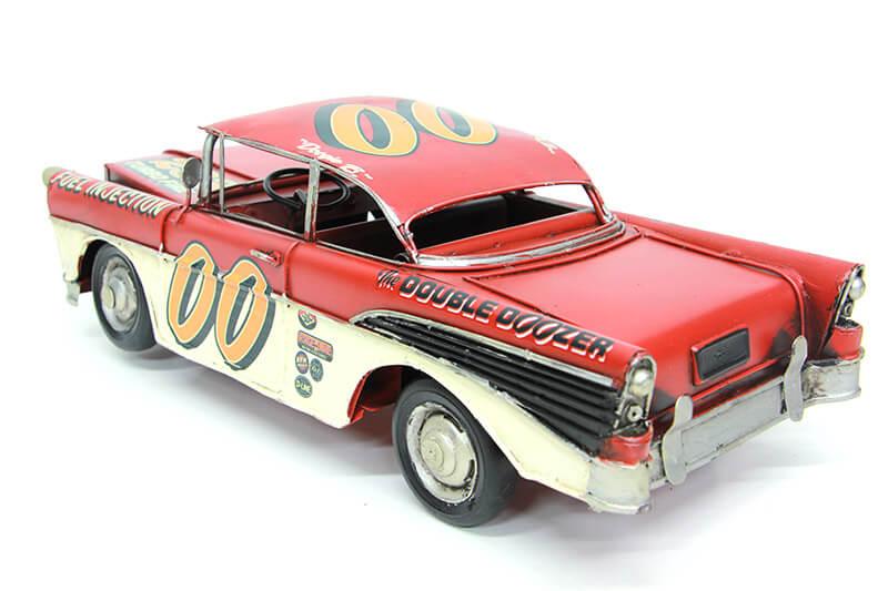 Vintage Dekoratif Kırmızı Metal Chevrolet Bella Air Klasik Araba
