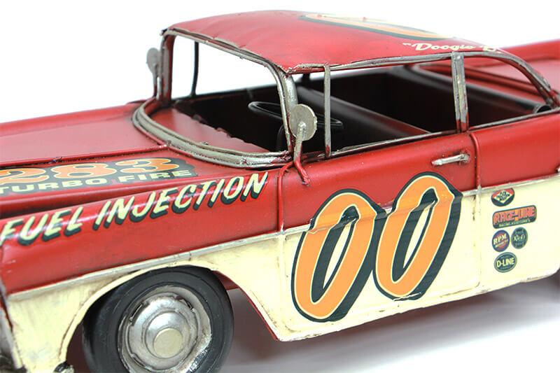 Vintage Dekoratif Kırmızı Metal Chevrolet Bella Air Klasik Araba