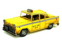 Vintage Dekoratif Metal Chevrolet Klasik Sarı Taksi