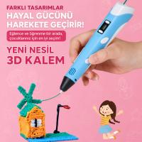 Yeni Nesil Eğitici 3D Kalem - Üç Boyutlu Çizim ve Tasarım Kalemi