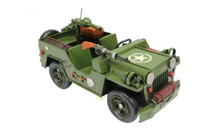 Dekoratif Metal Askeri Jeep Vintage Tasarım