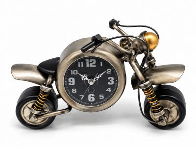 Retro Metalik Gri Metal Motor Saat Dekoratif Masa Saati