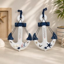Deniz Temalı Termometreli Ahşap Çapa Duvar Süsü (12.5 cm) Deniz Temalı Termometreli Ahşap Çapa Duvar Süsü (12.5 cm)