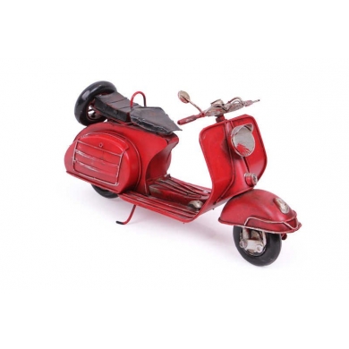 Dekoratif Metal Kırmızı Scooter Motosiklet